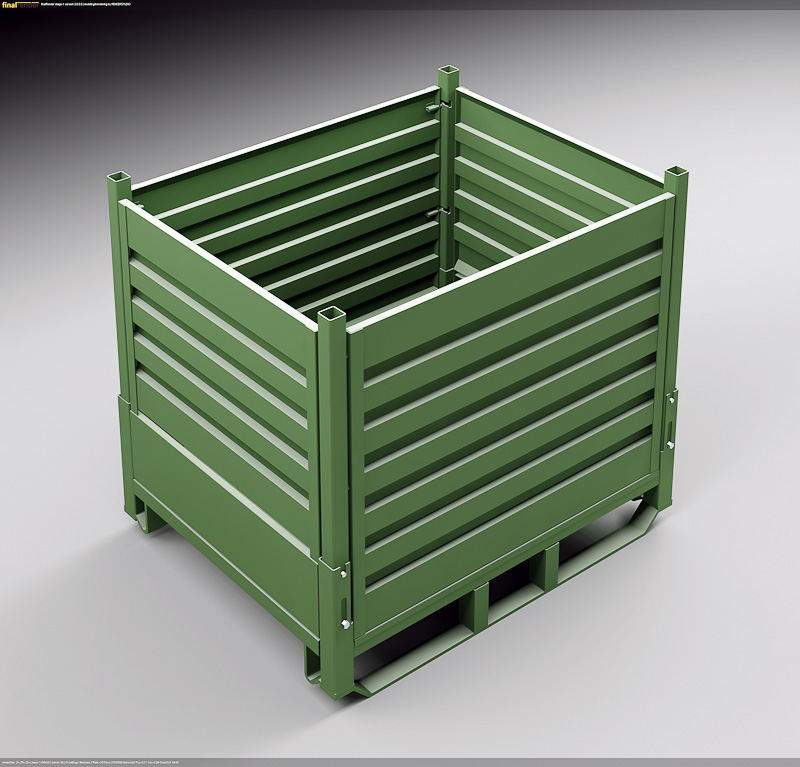 Contenitore abbattibile in lamiera