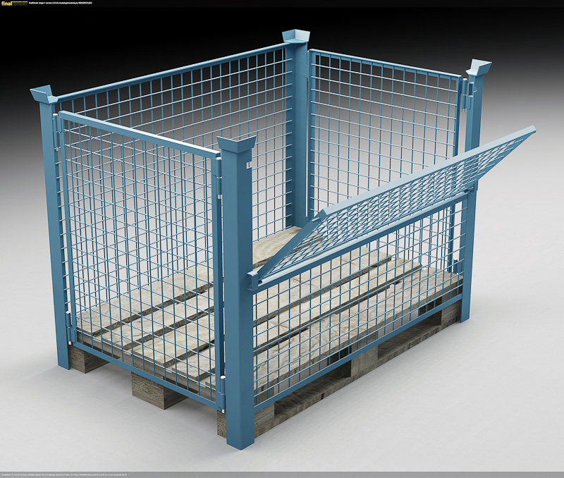 Contenitore abbattibile per palllet